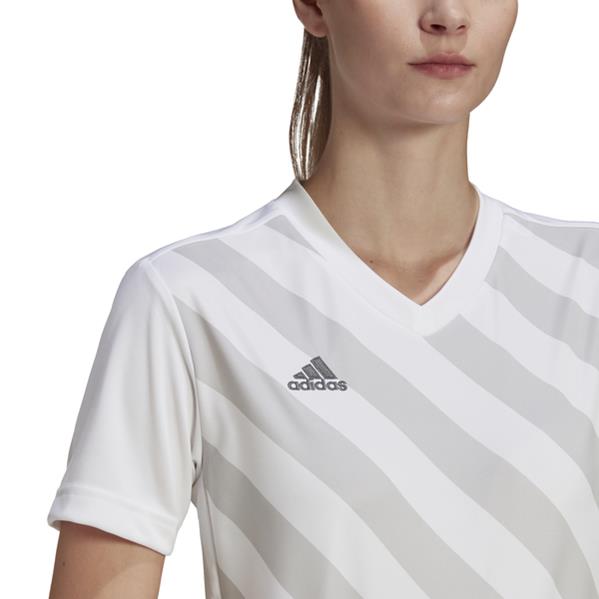 adidas Entrada 22 GFX Womens White/Light Grey Football Shirt